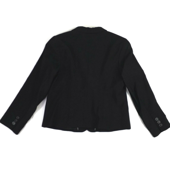 Talbots Black Wool Blend Long Sleeve Two Button Blazer Jacket Womens 12P NWT - Picture 8 of 15